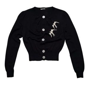 MIU MIU BLACK CARDIGAN